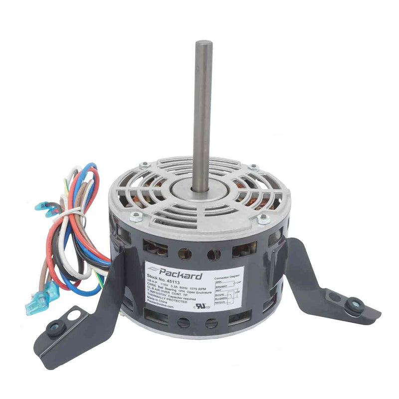 Packard 45113 1/5 Hp 1075 Rpm 3 Speed 115 Volt Psc Torsion Flex Motor Replaces Carrierhc37Tq113