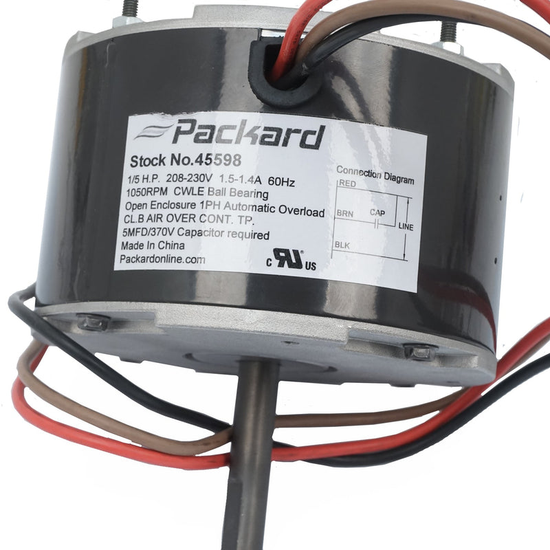 Packard 45598 1/5 Hp 1075 Rpm 208-230V Psc Motor Replaces Icp