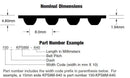 Bando 250-KPS8M-1000 Timing Belt