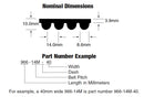 Bando 1890-14M-170 14M HT Timing Belt