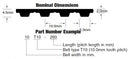 Bando 16T10-410UG T10 Polyurethane Timing Belt