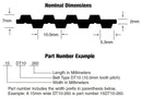 Bando 15DT10-1100UG DT10 Polyurethane Timing Belt