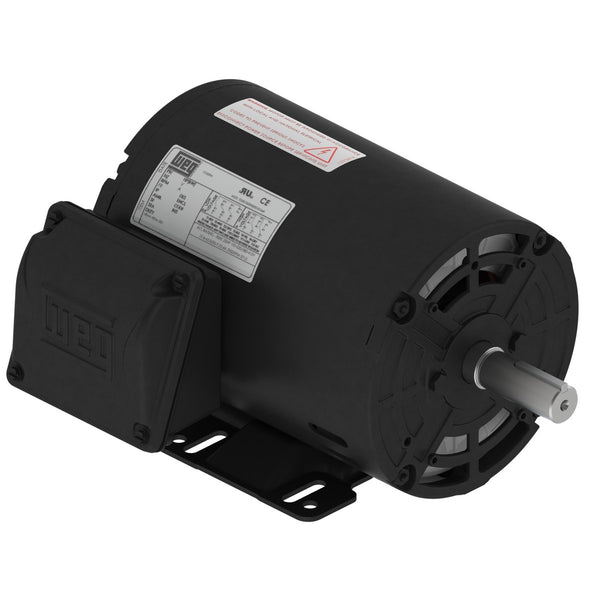 WEG 00118OT3H143T-S Rolled Steel NEMA Premium Efficiency 1 HP 4P 143/5T 3Ph 575 V 60 Hz IC01 - ODP - Foot-mounted