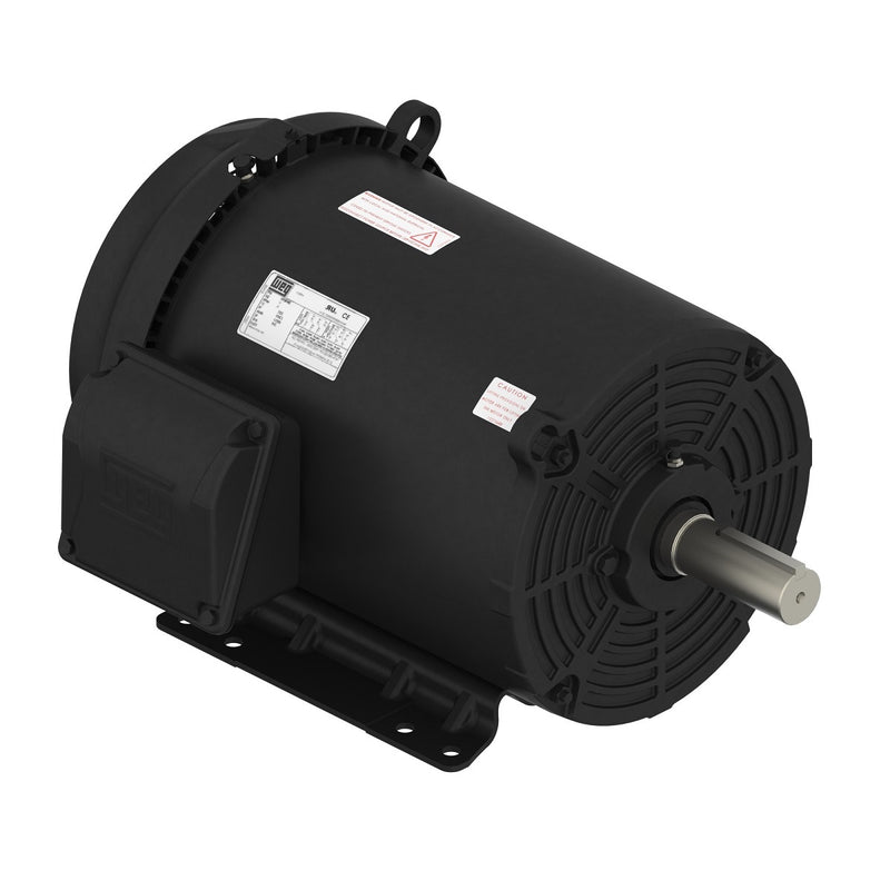 WEG 02018ET3E256T-S Rolled Steel NEMA Premium Efficiency 20 HP 4P 254/6T 3Ph 230/460//190-220/380-415 V 60 Hz IC411 - TEFC - Foot-mounted