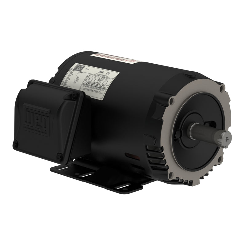 WEG 00158OT3P145TC-S Rolled Steel NEMA Premium Efficiency 1.5 HP 4P 143/5TC 3Ph 200 V 60 Hz IC01 - ODP - Foot-mounted