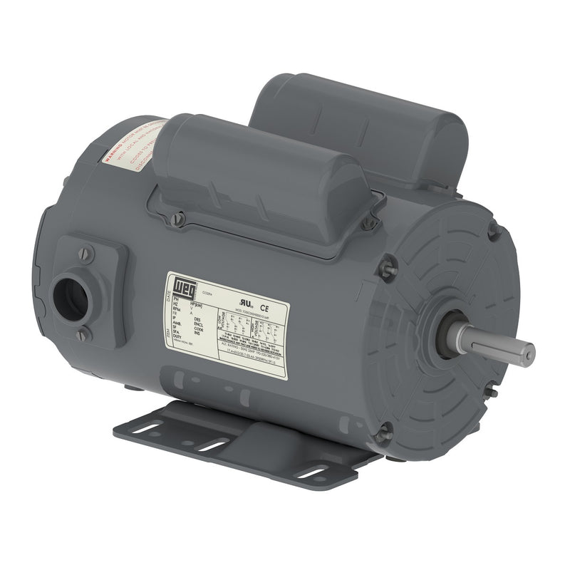 WEG 00156AS1RAF143TZ-S Rolled Steel 1.5 HP 2P 143/5T 1Ph 115/208-230 V 60 Hz IC410 - TEAO - Foot-mounted