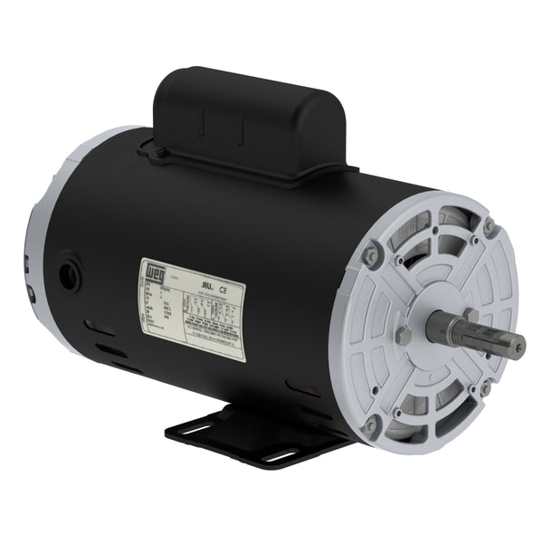 WEG 00136OS1BCD56-S Rolled Steel Compressor Duty 1 HP 2P 56 1Ph 115/208-230 V 60 Hz IC01 - ODP - Foot-mounted