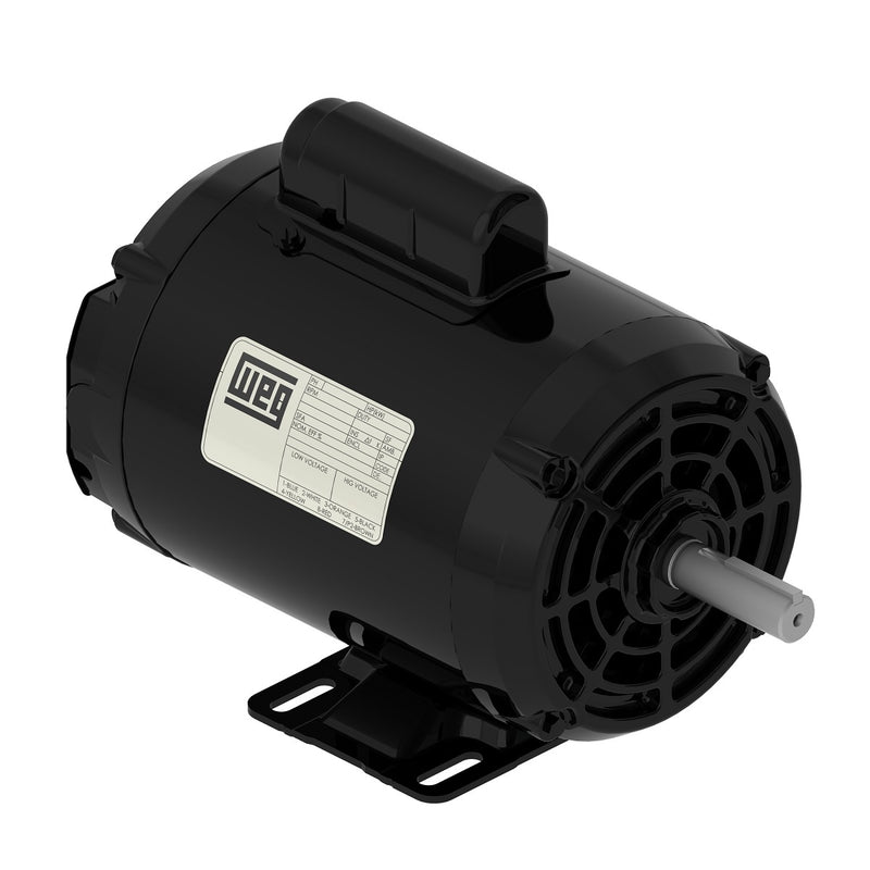 WEG 00136ES1BOL56-S Rolled Steel 1 HP 2P 56 1Ph 115/208-230 V 60 Hz IC411 - TEFC - Foot-mounted