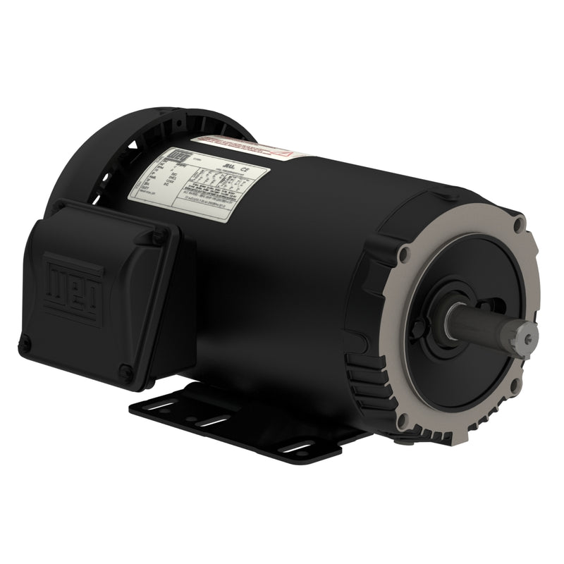 WEG 00156ET3E143TC-S Rolled Steel NEMA Premium Efficiency 1.5 HP 2P 143/5TC 3Ph 230/460//190-220/380-415 V 60 Hz IC411 - TEFC - Foot-mounted