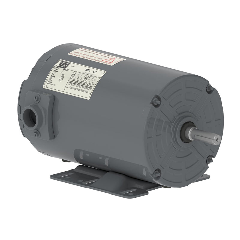 WEG 00156AP3EAF143TZ-S Rolled Steel High Efficiency 1.5 HP 2P 143/5TZ 3Ph 208-230/460//190-220/380-415 V 60 Hz IC410 - TEAO - Foot-mounted