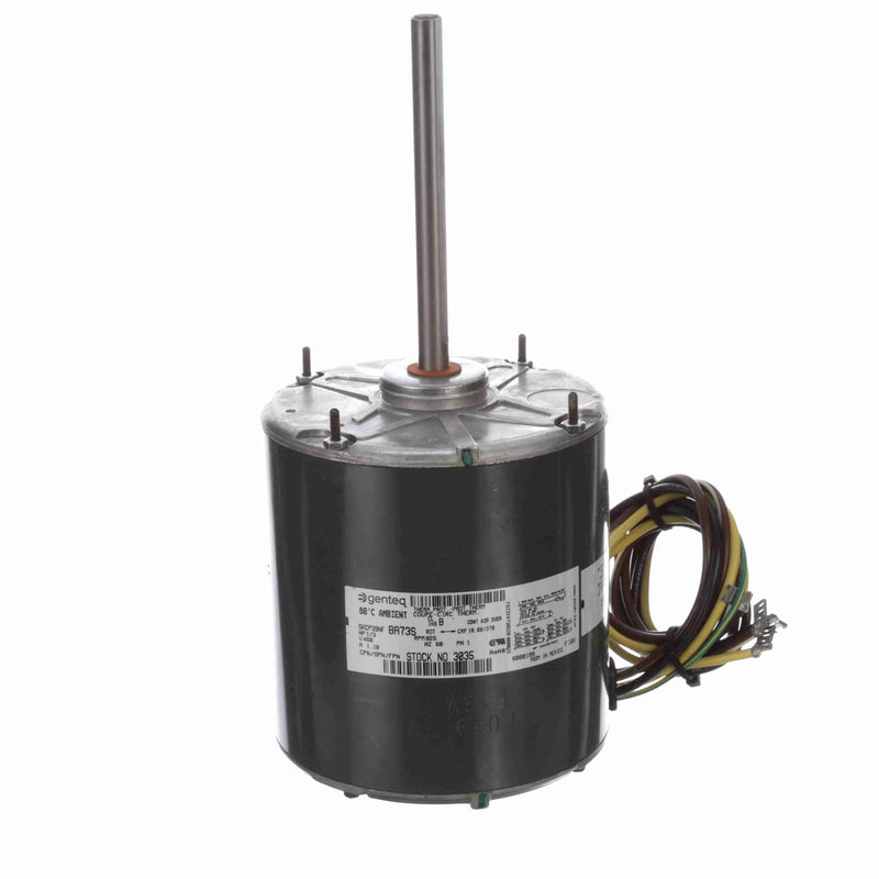 Genteq Condenser Fan Motor, 1/3 HP, 1 Ph, 60 Hz, 460 V, 825 RPM, 1 Speed, 48 Frame, OAO - 3035