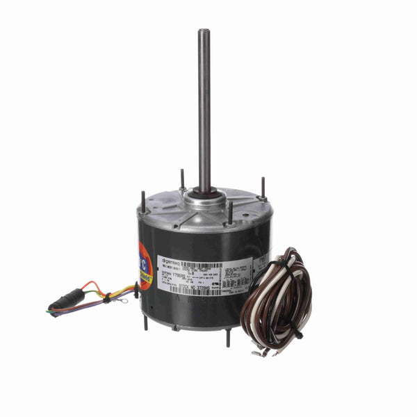 Genteq Condenser Fan Motor, 1/4 HP, 1 Ph, 60 Hz, 208-230 V, 1075 RPM, 1 Speed, 48 Frame, TEAO - 3728