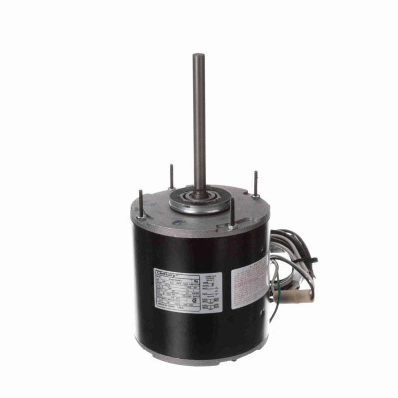 Century Condenser Fan Motor, 3/4 HP, 1 Ph, 60 Hz, 460 V, 1075 RPM, 1 Speed, 48 Frame, SEMI ENCL - 158A