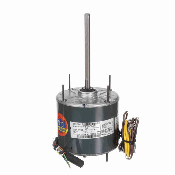 Genteq HEAT SHIELDÂ® Condenser Fan Motor, 1/6 HP, 1 Ph, 60 Hz, 208-230 V, 825 RPM, 1 Speed, 48 Frame, TEAO - 3203HS