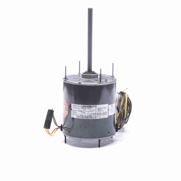 Genteq HEAT SHIELDÂ® Condenser Fan Motor, 1/2 HP, 1 Ph, 60 Hz, 208-230 V, 1075 RPM, 1 Speed, 48 Frame, TEAO - 3730HS