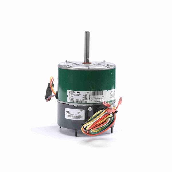 Genteq EVERGREENÂ® OM Condenser Fan Motor, 1/3 HP, 1 Ph, 60 Hz, 208-230 V, 850/1100 RPM, 2 Speed, 48 Frame, TEAO - 6303