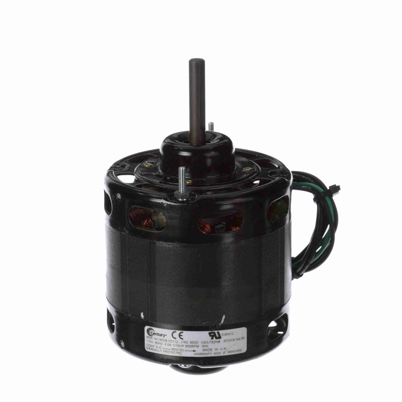 Century Ventilation Motor, 1/10 HP, 1 Ph, 60 Hz, 115 V, 850 RPM, 1 Speed, 4.4" Diameter, OAO - 85