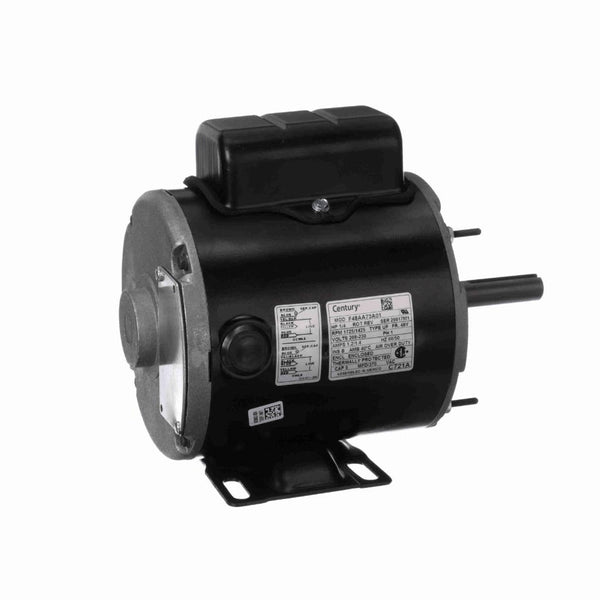 Century Transformer Cooling Fan Motor, 1/4 HP, 1 Ph, 60 Hz, 208-230 V, 1725/1425 RPM, 2 Speed, 48 Frame, TEAO - C721A