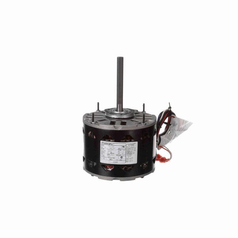 Century Fan and Blower Motor, 1/4 HP, 1 Ph, 60 Hz, 208-230 V, 1075 RPM, 3 Speed, 48 Frame, OPEN - D1026