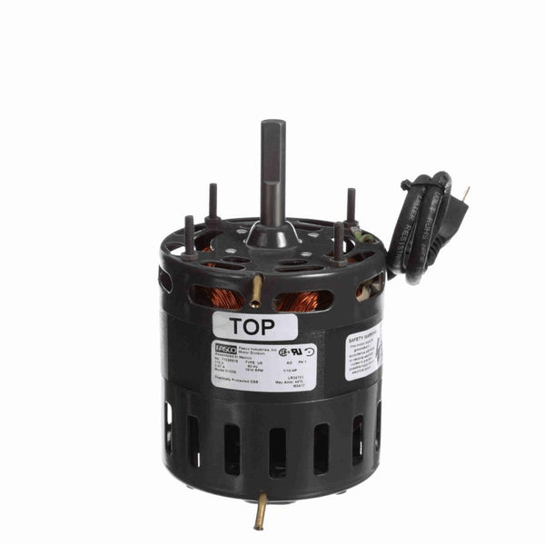 Fasco OEM Replacement Motor, 1/10 HP, 1 Ph, 60 Hz, 115 V, 1610 RPM, 1 Speed, 4.4" Diameter, OAO - D1039