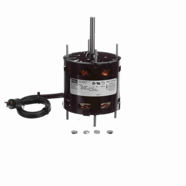 Fasco OEM Replacement Motor, 1/20 HP, 1 Ph, 60 Hz, 208-230 V, 1500/1300 RPM, 1 Speed, 3.3" Diameter, OAO - D1103