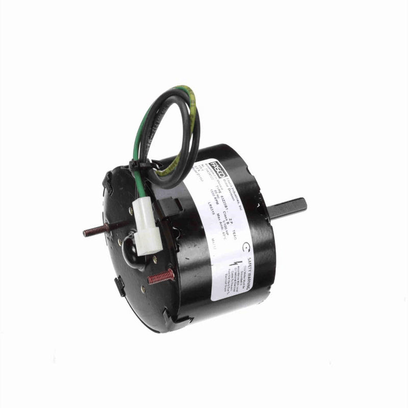 Fasco OEM Replacement Motor, 1/100 HP, 1 Ph, 60 Hz, 115 V, 1550 RPM, 1 Speed, 3.3" Diameter, TEAO - D1160