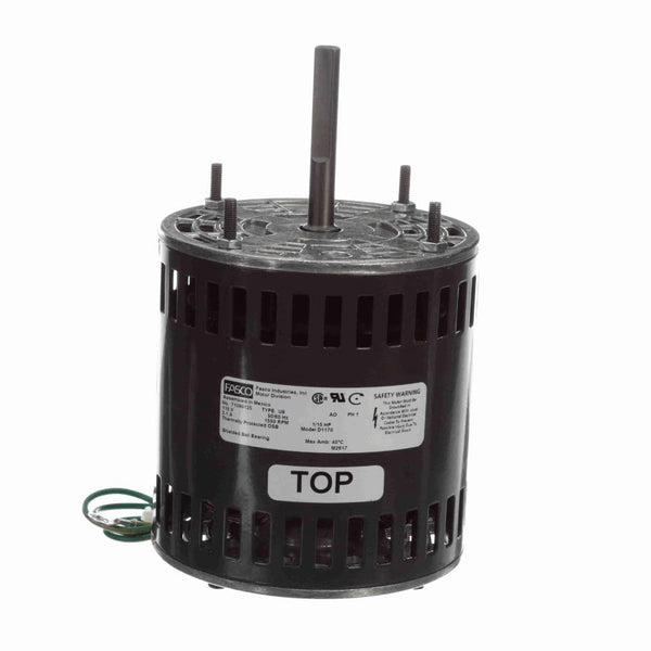 Fasco OEM Replacement Motor, 1/15 HP, 1 Ph, 60 Hz, 115 V, 1550 RPM, 1 Speed, 4.4" Diameter, OAO - D1170