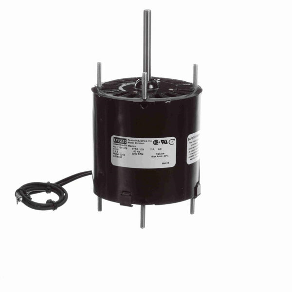 Fasco Fan and Blower Motor, 1/25 HP, 1 Ph, 60 Hz, 115 V, 3000 RPM, 1 Speed, 3.3" Diameter, OAO - D210