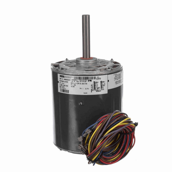 Fasco Condenser Fan Motor, 1-3/4 HP, 1 Ph, 60 Hz, 208-230/460 V, 1075 RPM, 1 Speed, 48 Frame, OAO - D2852