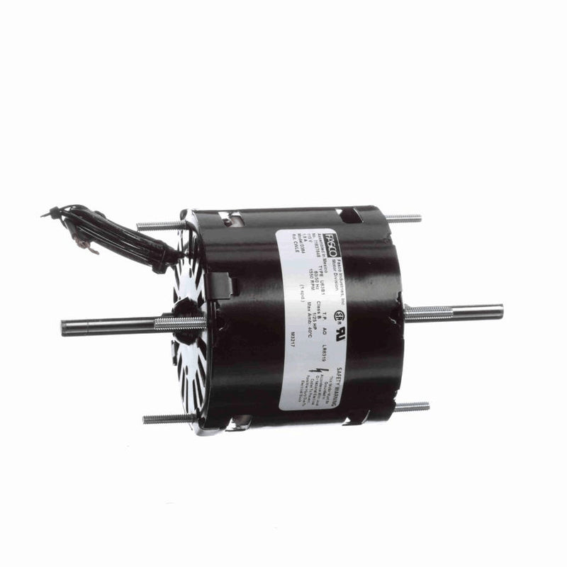 Fasco Fan and Blower Motor, 1/25 HP, 1 Ph, 60 Hz, 115 V, 1550 RPM, 1 Speed, 3.3" Diameter, OAO - D364