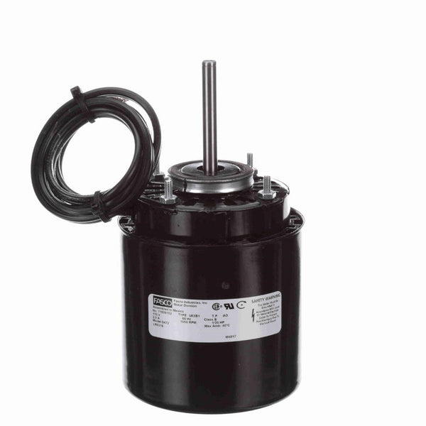 Fasco Refrigeration Motor, 1/20 HP, 1 Ph, 60 Hz, 115 V, 1550 RPM, 1 Speed, 3.3" Diameter, OAO - D472