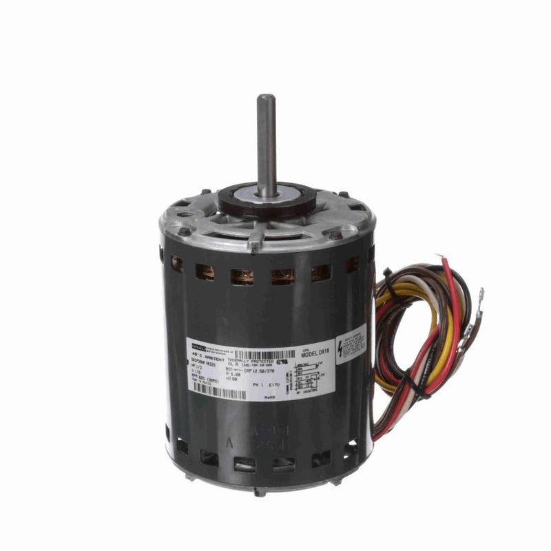 Fasco OEM Replacement Motor, 1/3 HP, 1 Ph, 60 Hz, 115 V, 825 RPM, 3 Speed, 48 Frame, OAO - D818