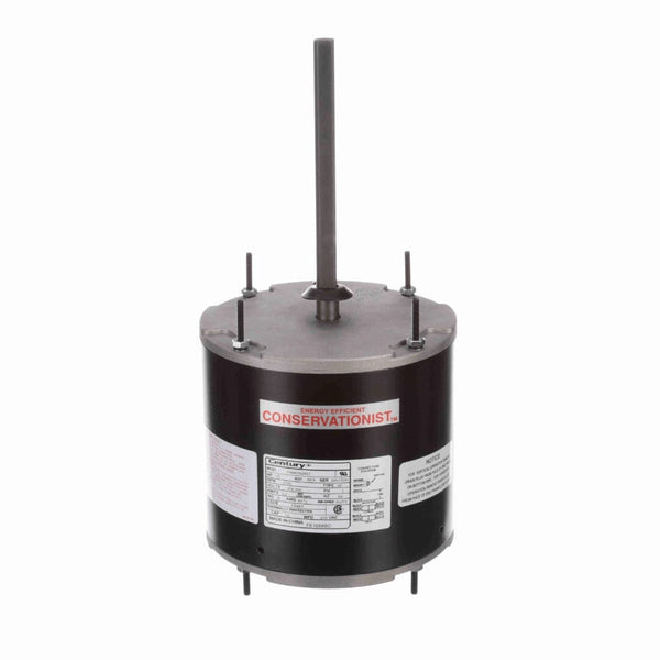 Century Condenser Fan Motor, 1/2 HP, 1 Ph, 60 Hz, 208-230 V, 1075 RPM, 1 Speed, 48 Frame, TEAO - FE1056SC