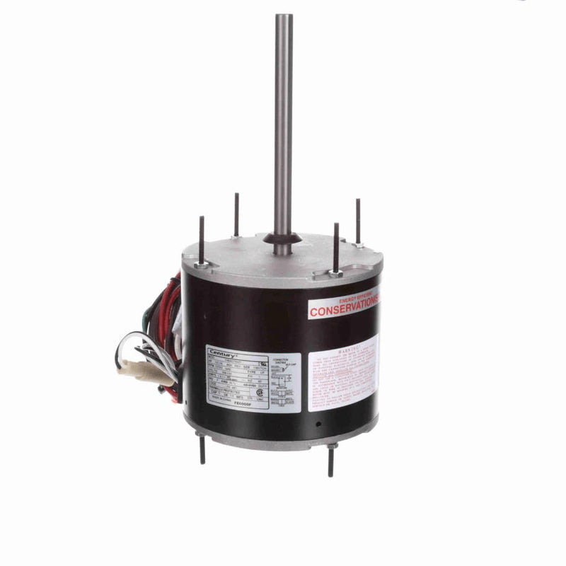 Century MASTERFIT PROÂ® Condenser Fan Motor, 1/3, 1/5 HP, 1 Ph, 60 Hz, 208-230 V, 1075 RPM, 2 Speed, 48 Frame, TEAO - FE6000F