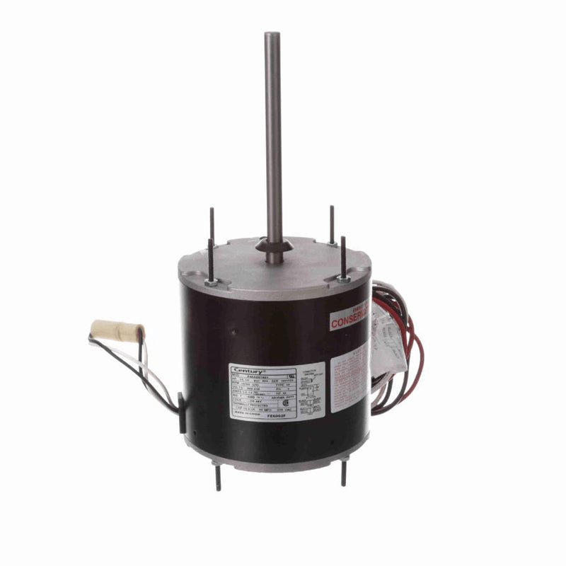 Century MASTERFIT PROÂ® Condenser Fan Motor, 1/2,1/4 HP, 1 Ph, 60 Hz, 208-230 V, 1075 RPM, 2 Speed, 48 Frame, TEAO - FE6002F