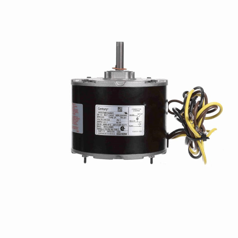 Century OEM Replacement Motor, 1/5 HP, 1 Ph, 60 Hz, 208-230 V, 825 RPM, 1 Speed, 48 Frame, ENCLOSED - OCA10208