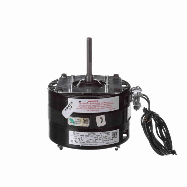 Century OEM Replacement Motor, 1/20 HP, 1 Ph, 60 Hz, 230 V, 1500/1300 RPM, 1 Speed, 42 Frame, OAO - OTC6004